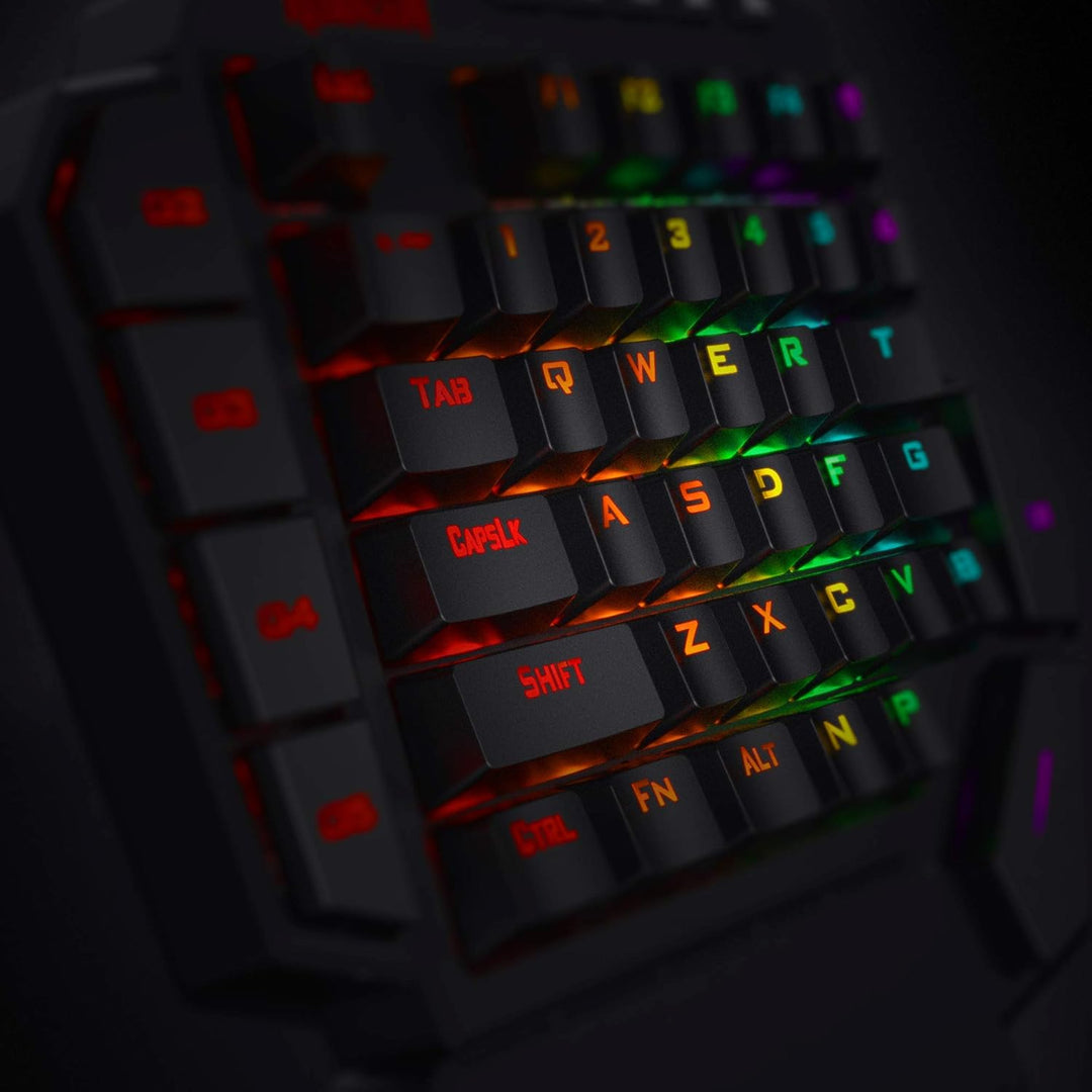 Redragon K585 DITI Einhand RGB Mechanische Gaming-Tastatur, Blaue Schalter, Typ-C Professionelle Gam
