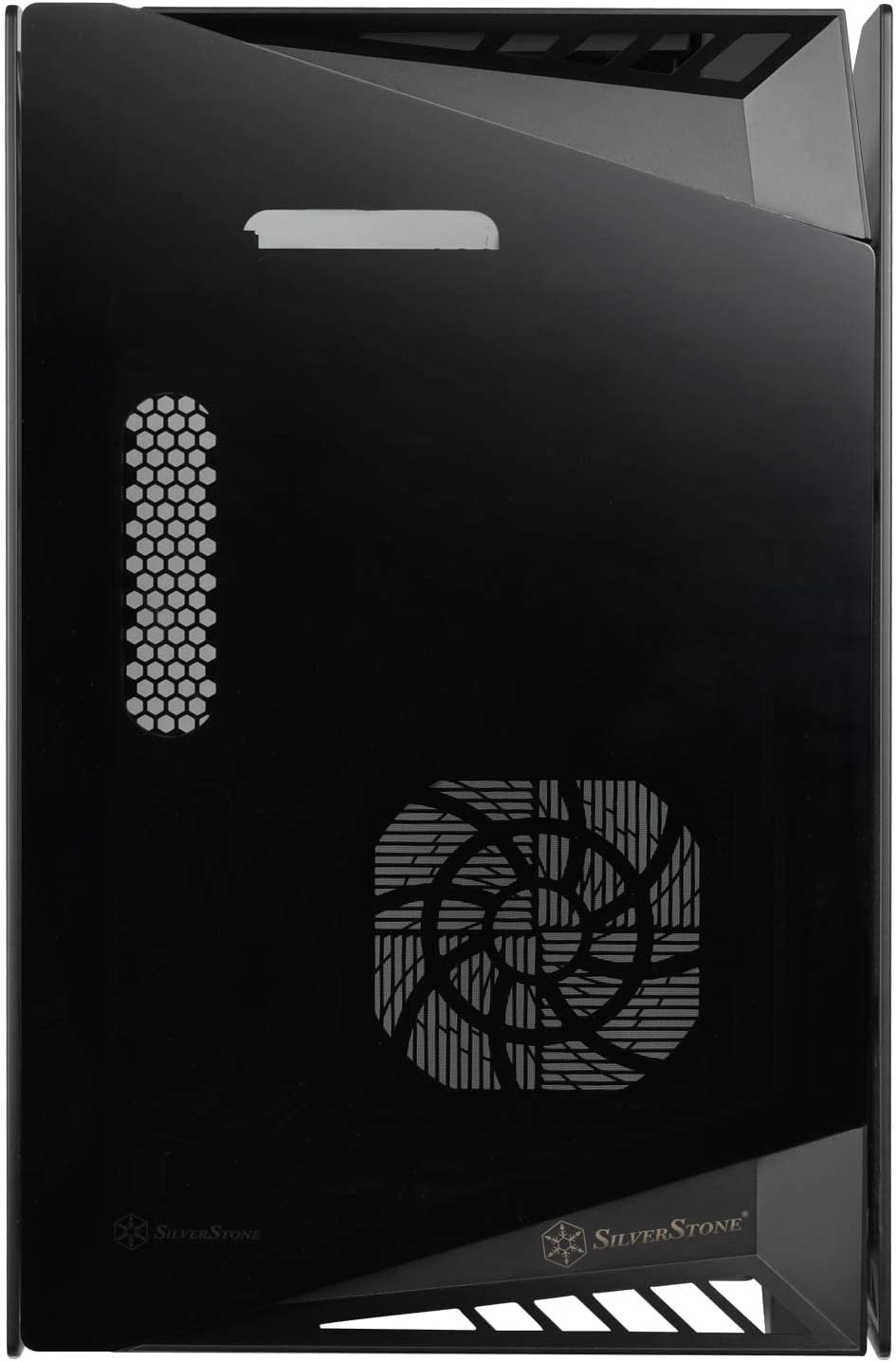 SilverStone SST-LD03B Lucid Mini Tower Mini-ITX Computer Gehäuse, geräuscharme Leistung bei hohem Lu