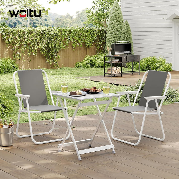 WOLTU Alu Tisch Klapptisch Campingtisch Balkontisch Gartentisch Klappbar aus Aluminium, 50.5x47x59.5
