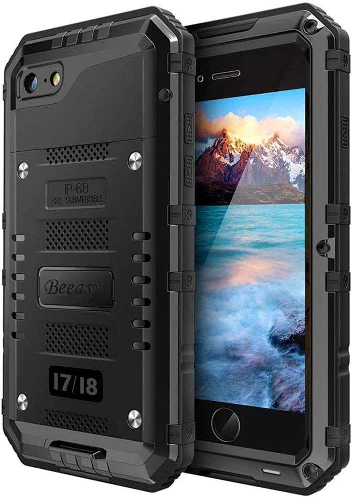 Beeasy für iPhone 8/7 Hülle, iPhone SE 2020/2022 Hülle Wasserdicht Outdoor Stossfest Handyhülle Mili