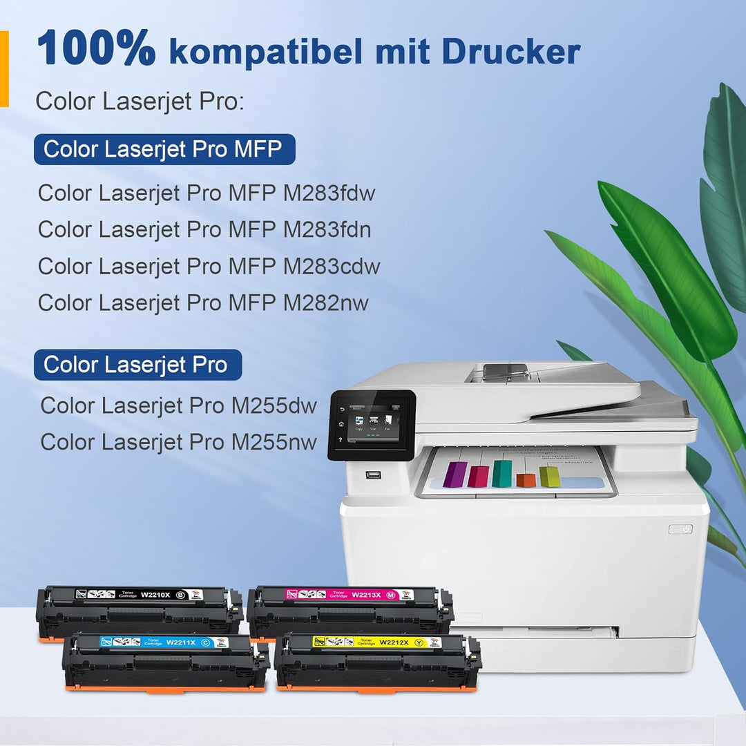 Palmtree 207X Mit Chip Toner Kompatibel für HP 207X 207A Schwarz für HP Color LaserJet Pro MFP M283f