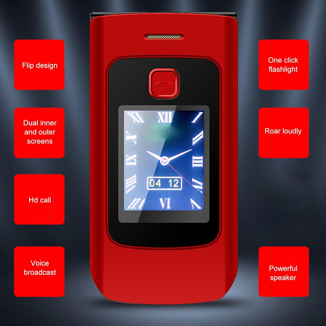 4G Klapphandy für Senioren, Entsperrtes, Robustes Klapphandy mit Grosser Taste, Klarem Ton, SOS Tast