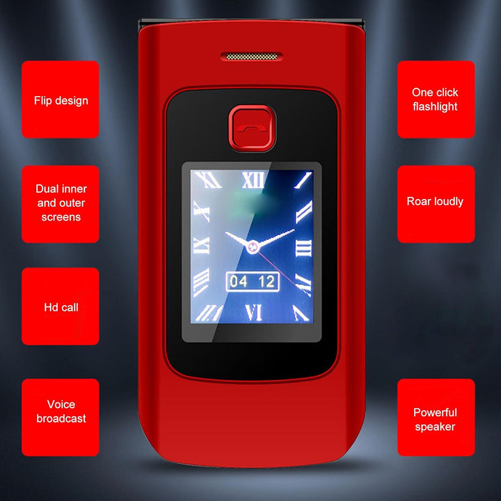 4G Klapphandy für Senioren, Entsperrtes, Robustes Klapphandy mit Grosser Taste, Klarem Ton, SOS Tast