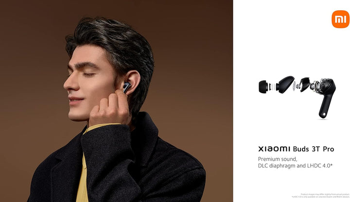 Xiaomi Buds 3T Pro (Gloss White) mit USB-C-Kabel 1 m, Bluetooth 5.2 Verbindung, Geräuschunterdrückun