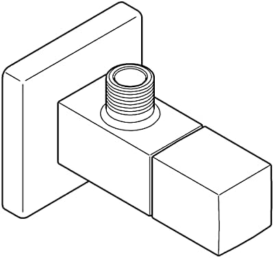 GROHE | Eurocube | Sicherungstechnik - Eckventil | Wandanschluss 1/2 Zoll, Abgang 3/8 Zoll mit Schub
