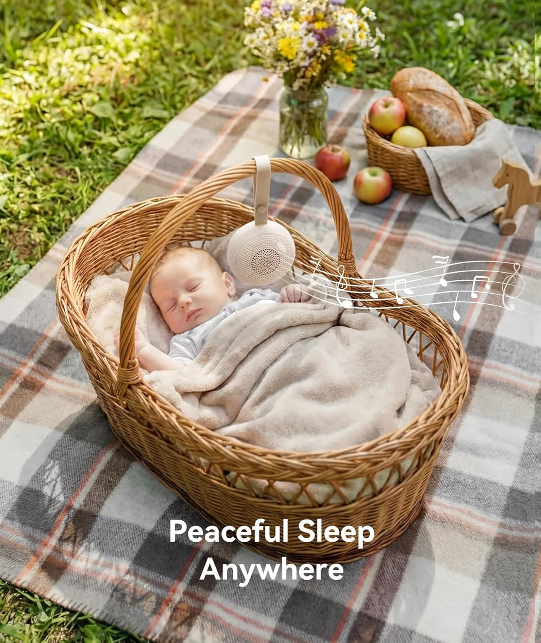 Dreamegg Tragbare White Noise Machine Babys aus Nachhaltigen Materialien, Gerät für Weisses Rauschen
