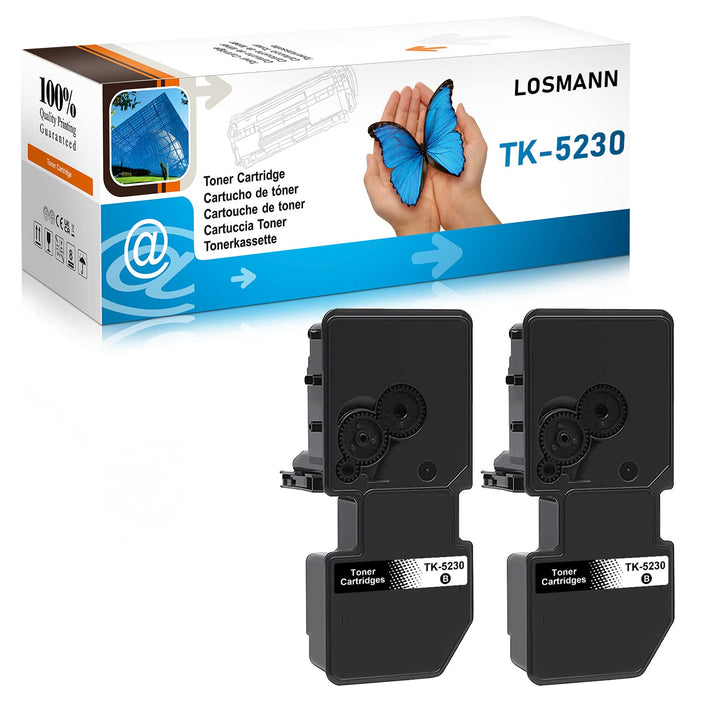 LOSMANN TK-5230 Schwarz Tonerkartusche Kompatibel für Kyocera TK5230K TK5220K für Kyocera Ecosys P50