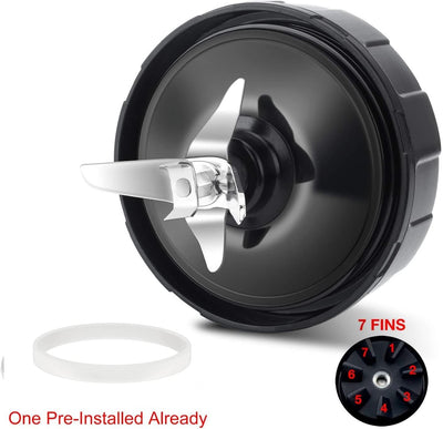 für Mixer Blade Ersatz 7 Flossen für Ninja Pro Extractor Blade Kompatibel mit Nutri Ninja Auto iQ BL