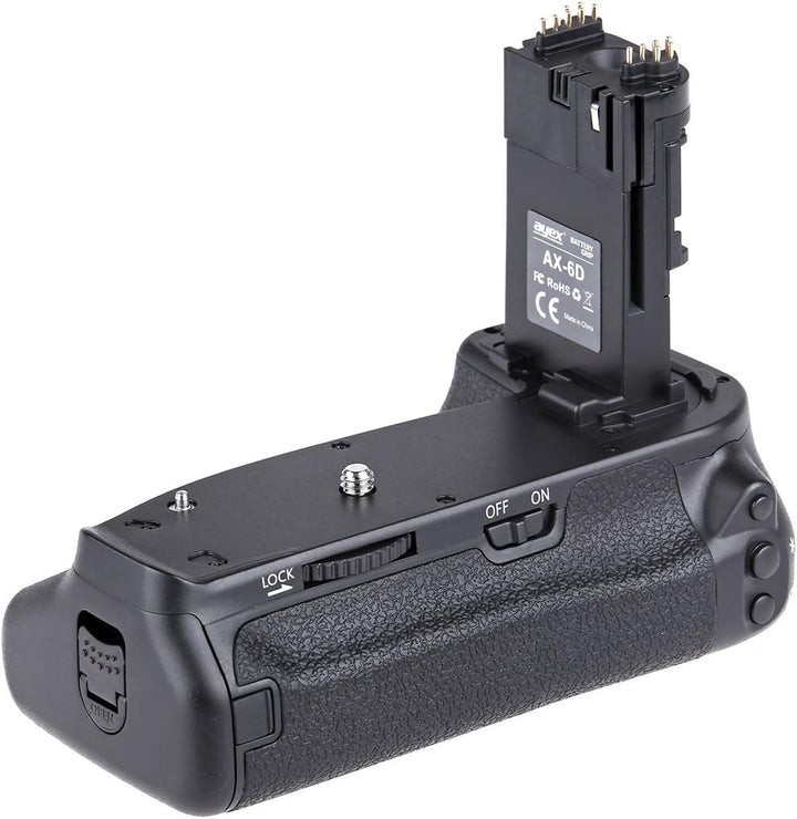 ayex Batteriegriff Kompatibel mit Canon EOS 6D ähnlich BG-E13 + 2X LP-E6N Akku + 1x USB Dual Ladeger