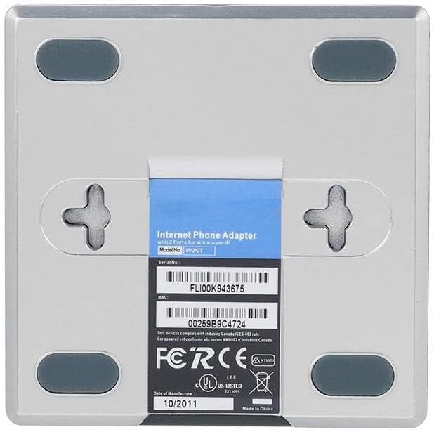 Dpofirs VoIP-Gateway, Netzwerkrouter, 2-Port-Adapter SIP-RJ45-Kabel für Linksys PAP2T-Internet-Telef