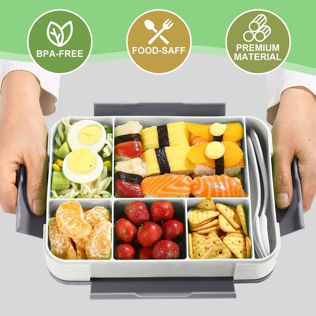 Inngly Kinder Brotdose mit Fächern – 1300ML BPA Frei Bento Box Lunchbox Kinder Vesperdose, Auslaufsi