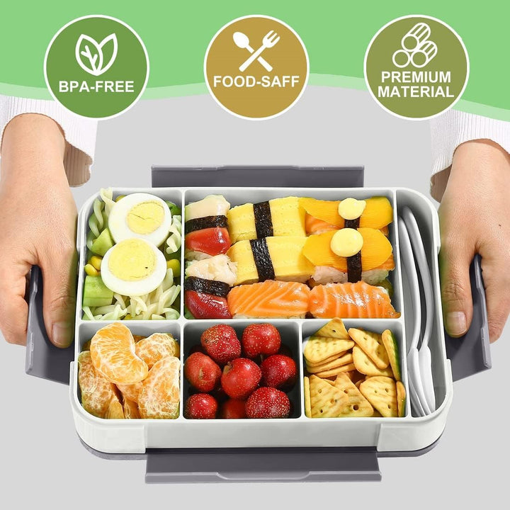 Inngly Kinder Brotdose mit Fächern – 1300ML BPA Frei Bento Box Lunchbox Kinder Vesperdose, Auslaufsi
