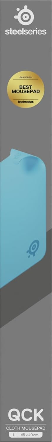 SteelSeries QcK Mauspad (Gross) – Aqua – Anti-Rutsch-Gummierung auf der Unterseite – Bestes Tracking