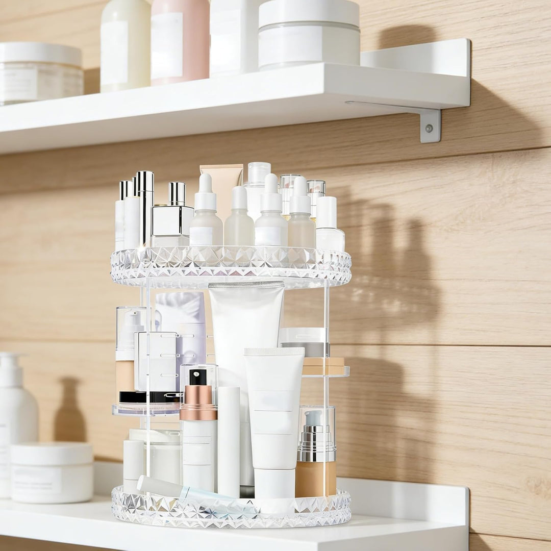 360° Drehbar Make Up Organizer Drehbar, Einstellbar Schminktisch Organizer, Platz Sparen, Geeignet F