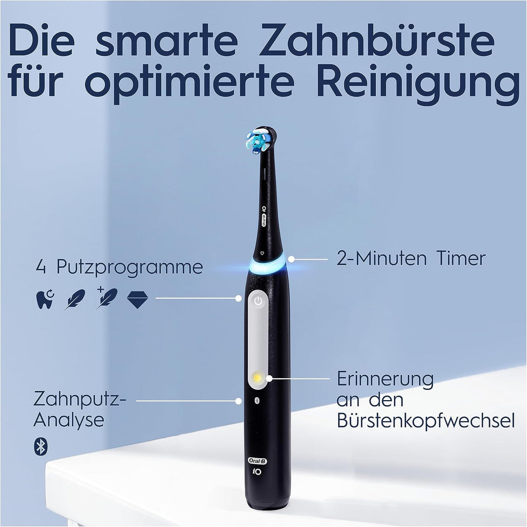 Oral-B iO Series 4 Elektrische Zahnbürste/Electric Toothbrush, 4 Putzmodi für Zahnpflege, Reiseetui,