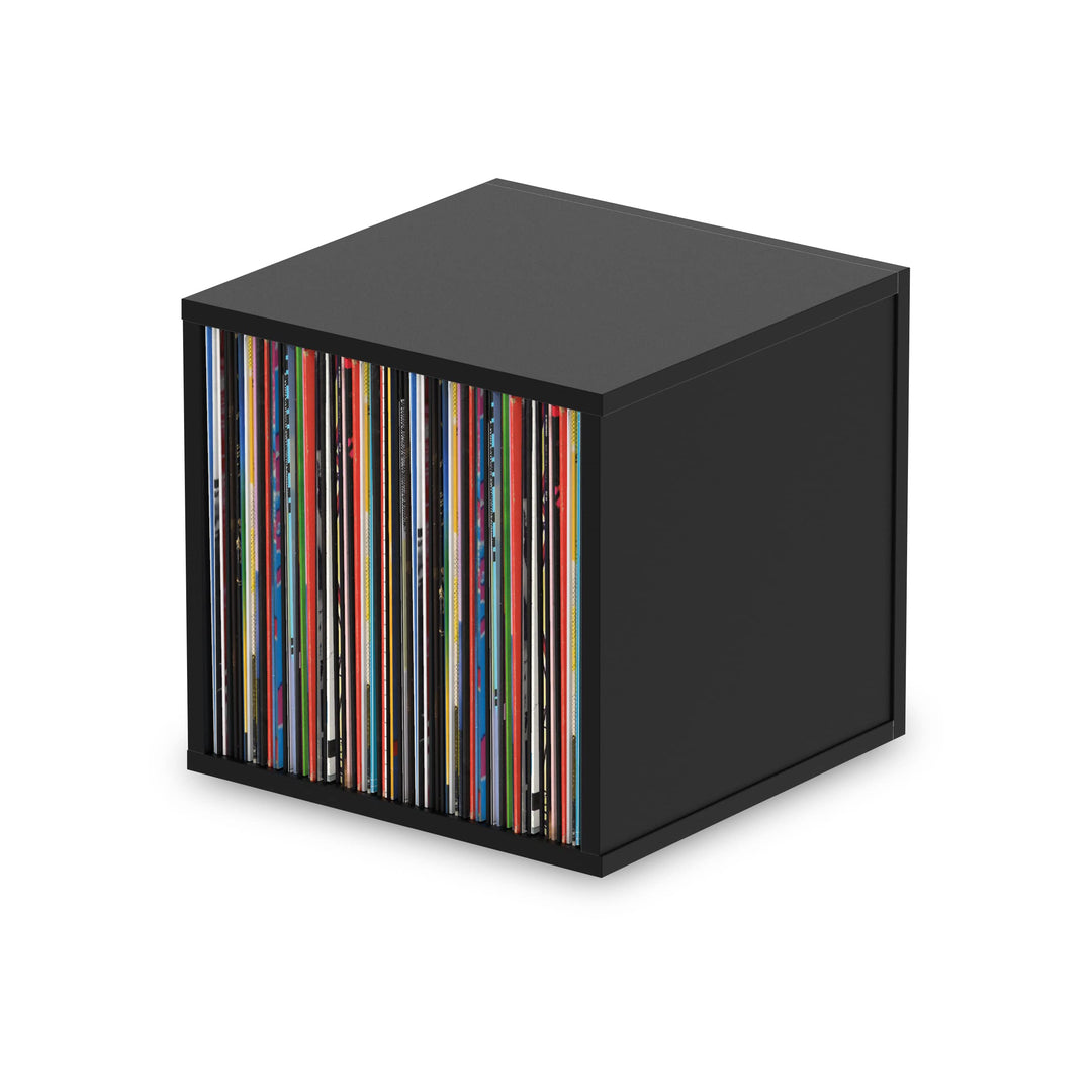 Glorious Record Box black 110 - bis zu 110 Platten im 12''-Format, Problemlos stapelbar, optisch abg