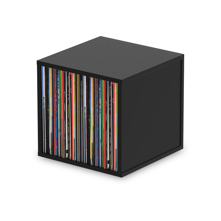 Glorious Record Box black 110 - bis zu 110 Platten im 12''-Format, Problemlos stapelbar, optisch abg
