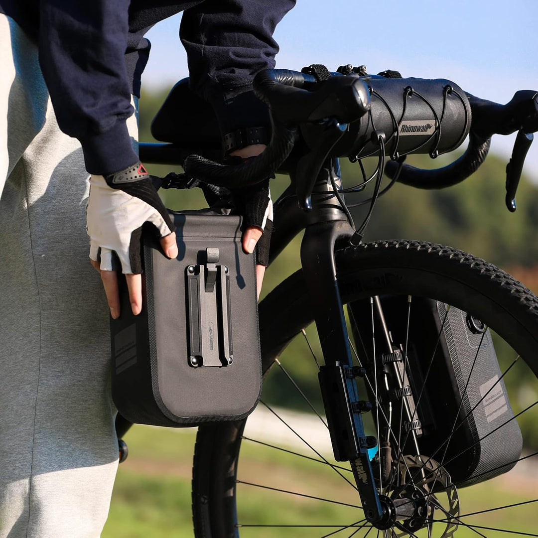 Rhinowalk Fahrrad Gepäckträgertasche Wasserdicht 4/6L Vorne Fahrradtasche für Gepäckträger mit Schul