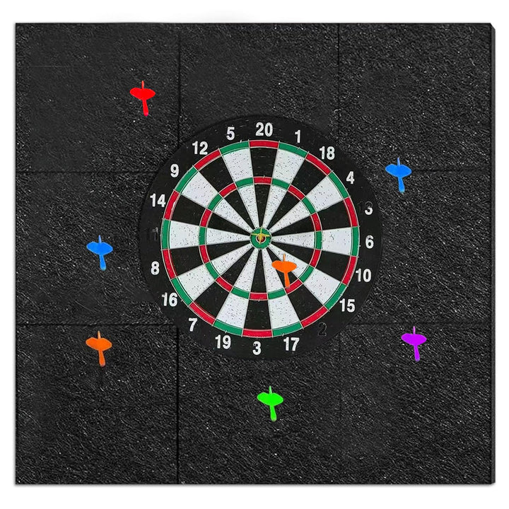 9Stück Selbstklebender Zusammensetzbarer Schutz,Dartboard Wandschutz,30x30cm Gespleisste Dart Backbo