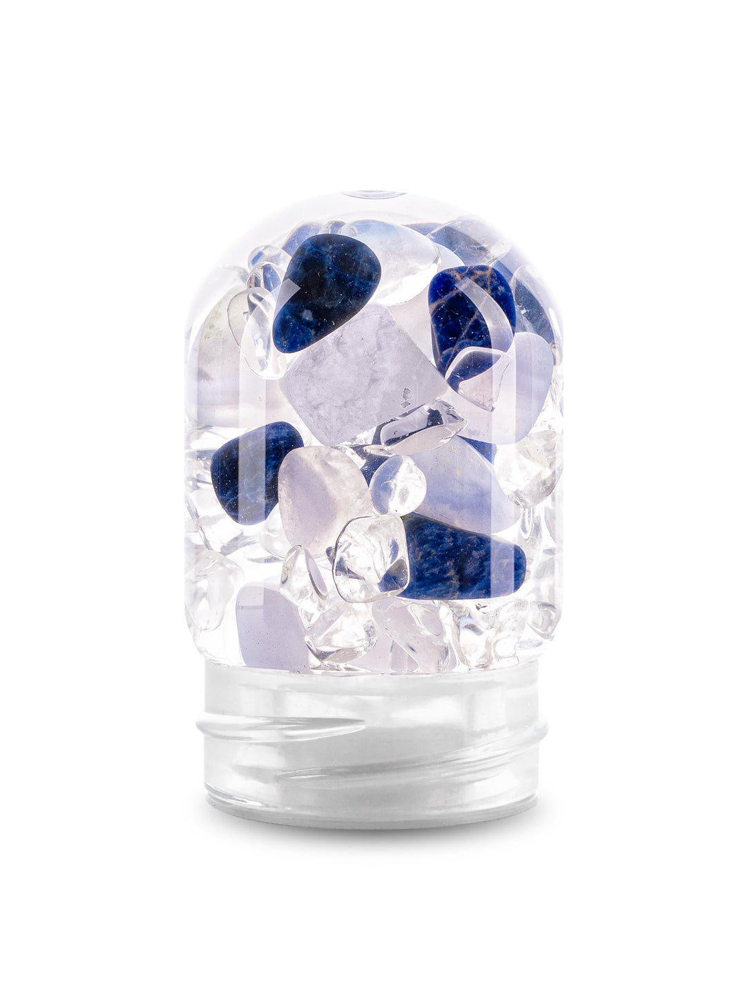VitaJuwel GemPod BALANCE | Glaseinsatz für VitaJuwel Flaschen und Karaffen mit Sodalith, Chalcedon &