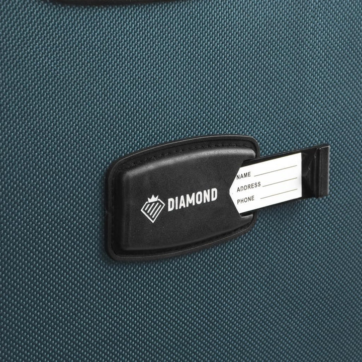 DIAMOND Weichschalen-Kabinenkoffer S 20" – Grün, Codura 1200D, 360° Rollen, Zahlenschloss, Erweiterb