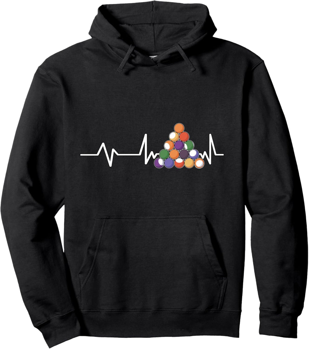 Billard Herzschlag Billardspieler Geschenk Billard Pullover Hoodie
