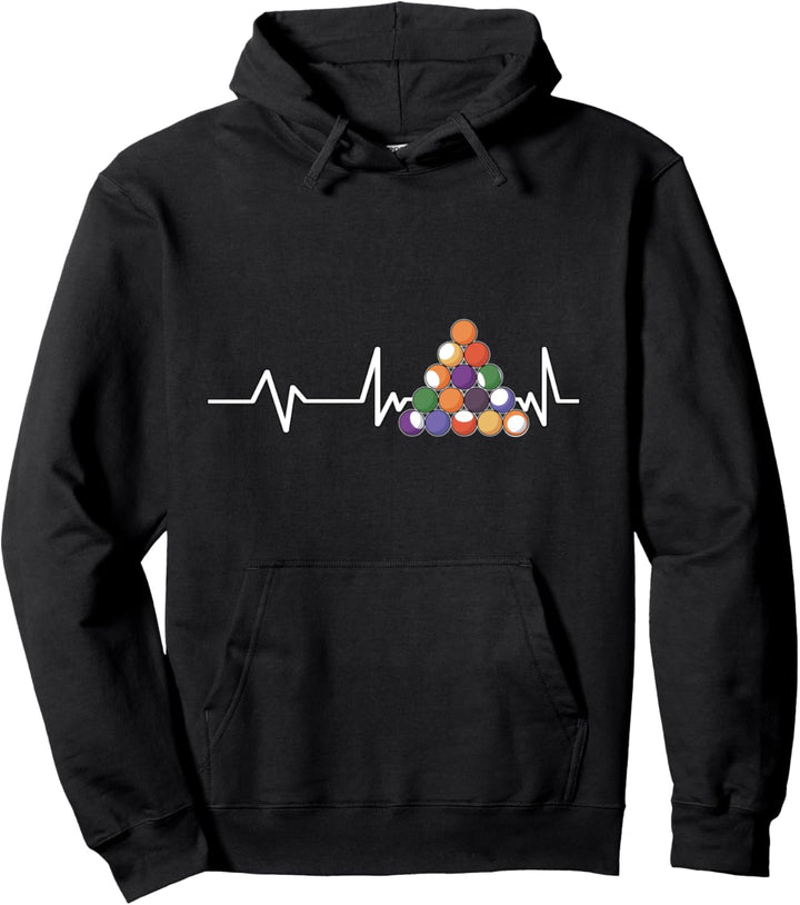 Billard Herzschlag Billardspieler Geschenk Billard Pullover Hoodie