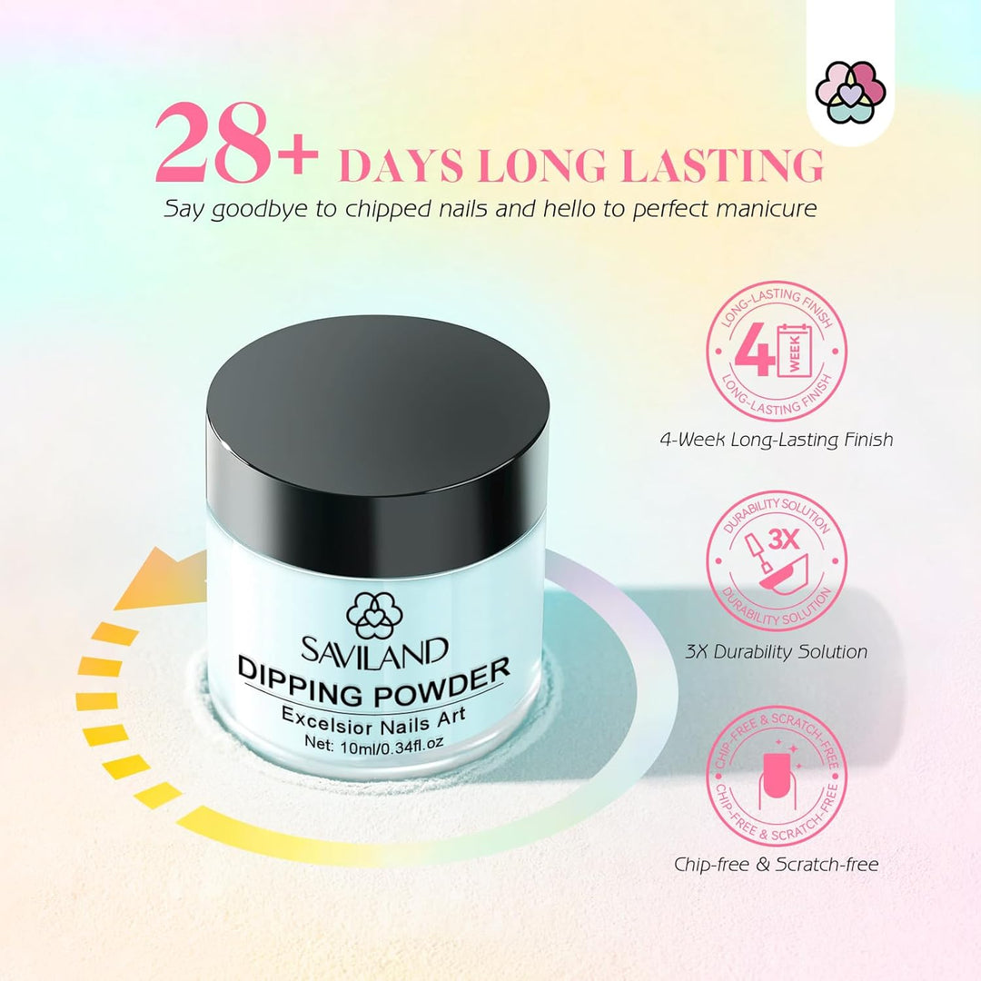 Saviland 29 Stück Dip Powder Nail Kit–20 Farben Dipping Powder Starter Kit Dipping Powder Nails Set