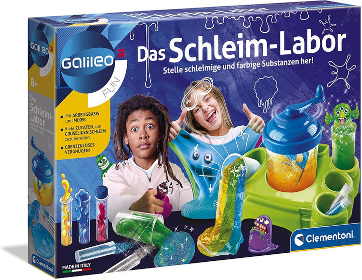 Clementoni Galileo Fun – Das Schleim-Labor, lustige Experimente mit bunten Substanzen und Glibber, S