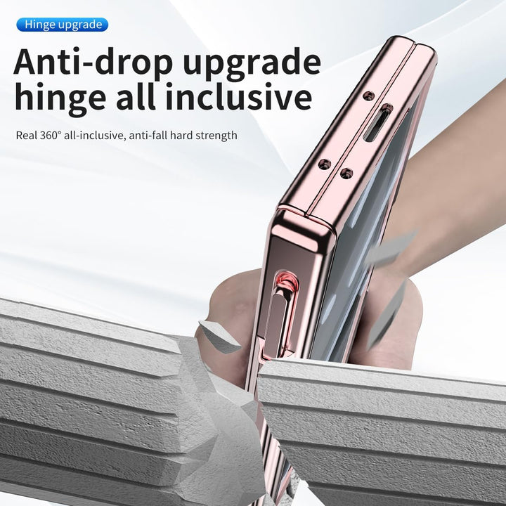 NINKI Kompatible mit Scharnierschutz für Samsung Z Fold 6 Hülle mit S Pen und Halter,Displayschutzfo