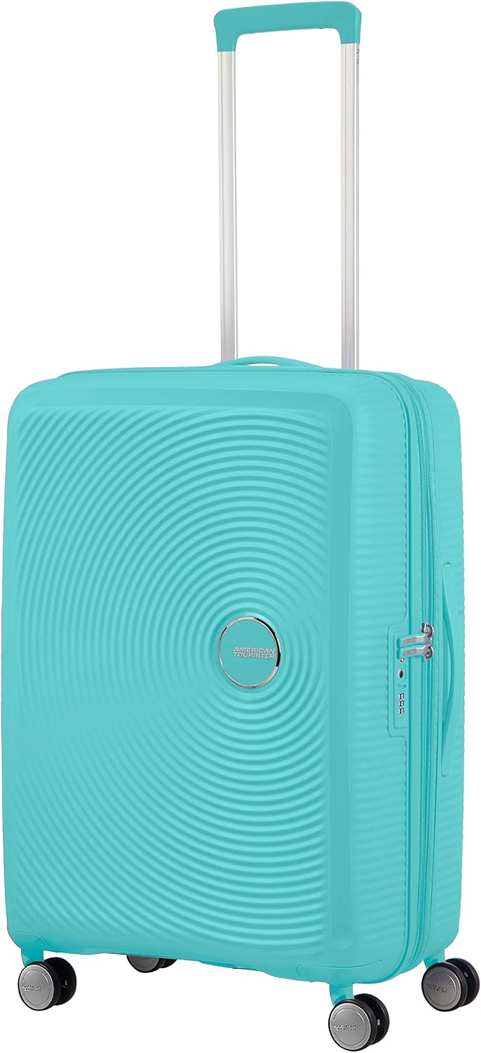 American Tourister Soundbox - Spinner M Erweiterbar Koffer, 67 cm, 71.5/81 L, Blau (Poolside Blue) P