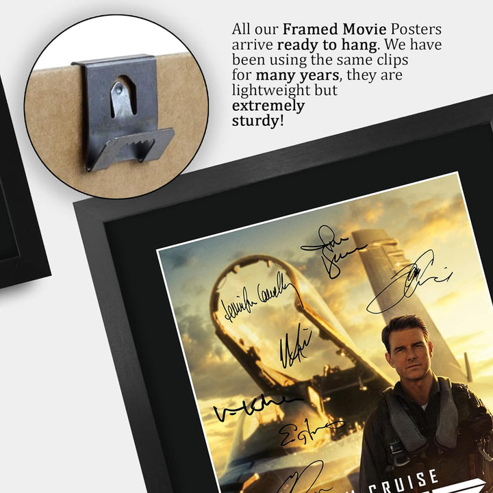 HWC Trading FR A3 Top Gun 2 Maverick Tom Cruise Geschenke Geduckter Poster Signiertes Autogramm Foto