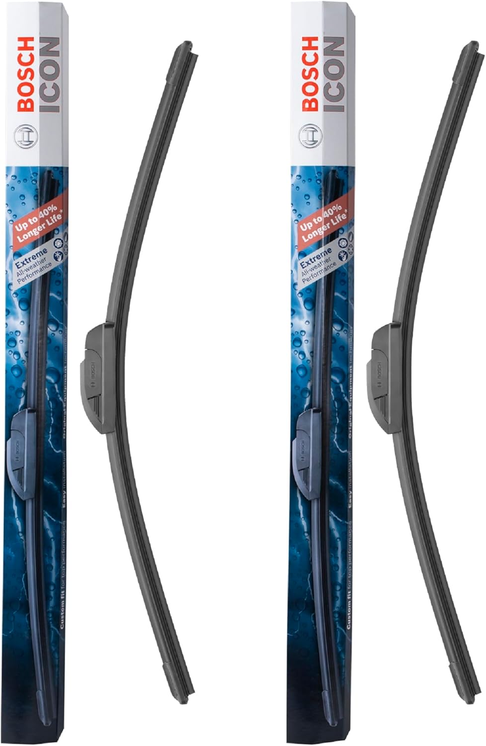 Bosch 26A16A ICON Beam Wischerblätter – Fahrer- und Beifahrerseite – Set mit 2 Blättern (26 A &amp; 16 A