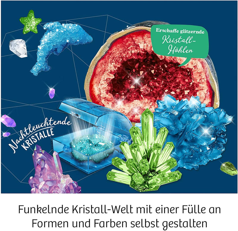 Kosmos 616854 Crystal Growing - Kristalle züchten Experimentier Set für Kinder mit mehrsprachiger An