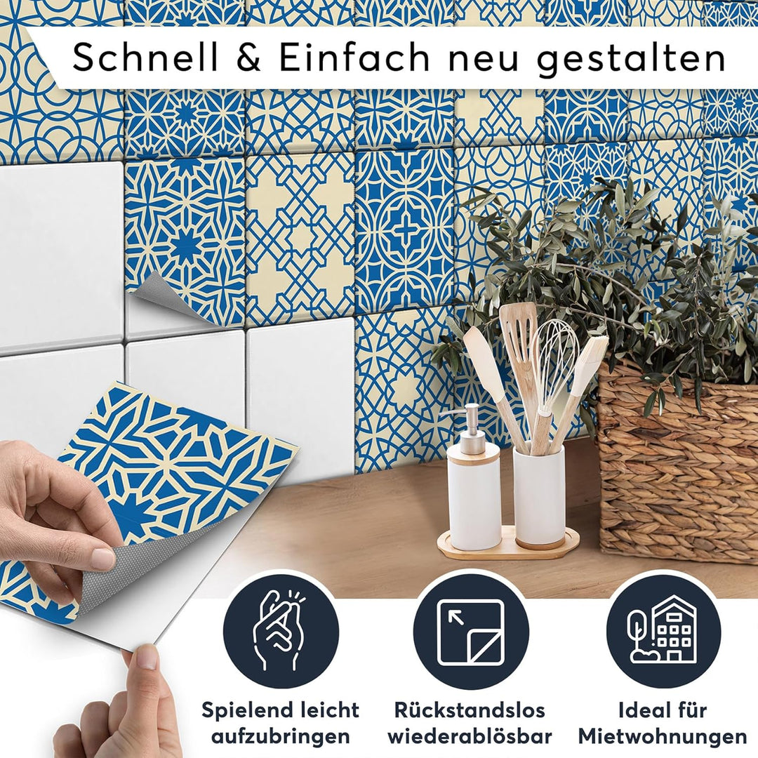 CREATISTO Klebefliesen Stickerfliesen Fliesenfolie - Hochwertige Sticker Aufkleber für Wandfliesen I
