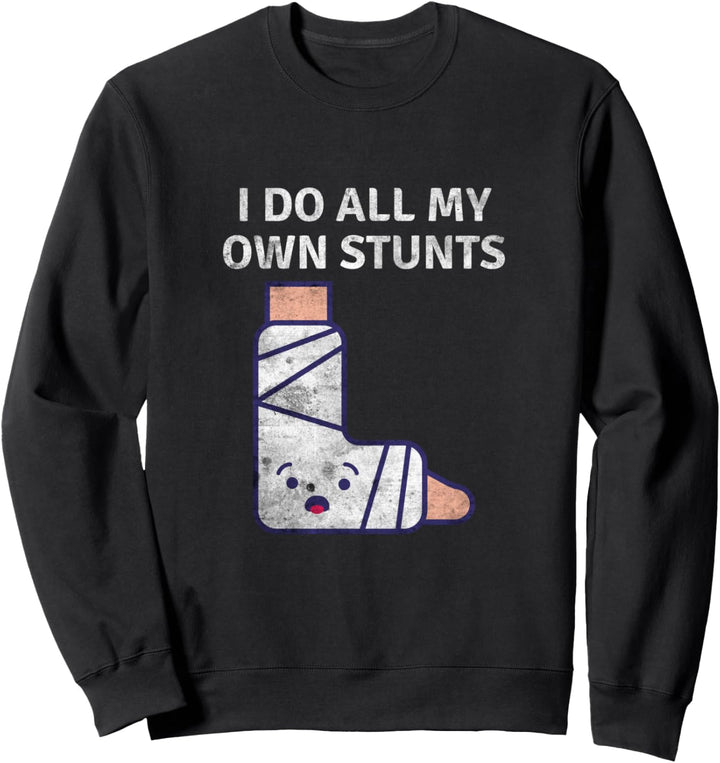 Lustige Wiederherstellung gebrochener Füsse Gute Besserung Sweatshirt