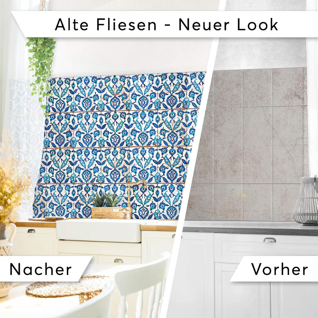 CREATISTO Klebefliesen Stickerfliesen Fliesenfolie - Selbstklebende Fliesen Folie I Klebefliesen Dek