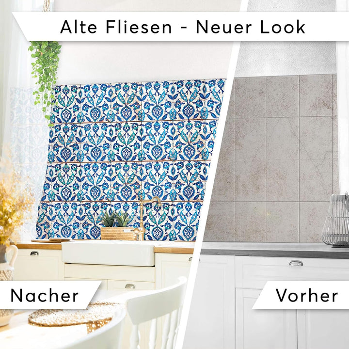 CREATISTO Klebefliesen Stickerfliesen Fliesenfolie - Selbstklebende Fliesen Folie I Klebefliesen Dek