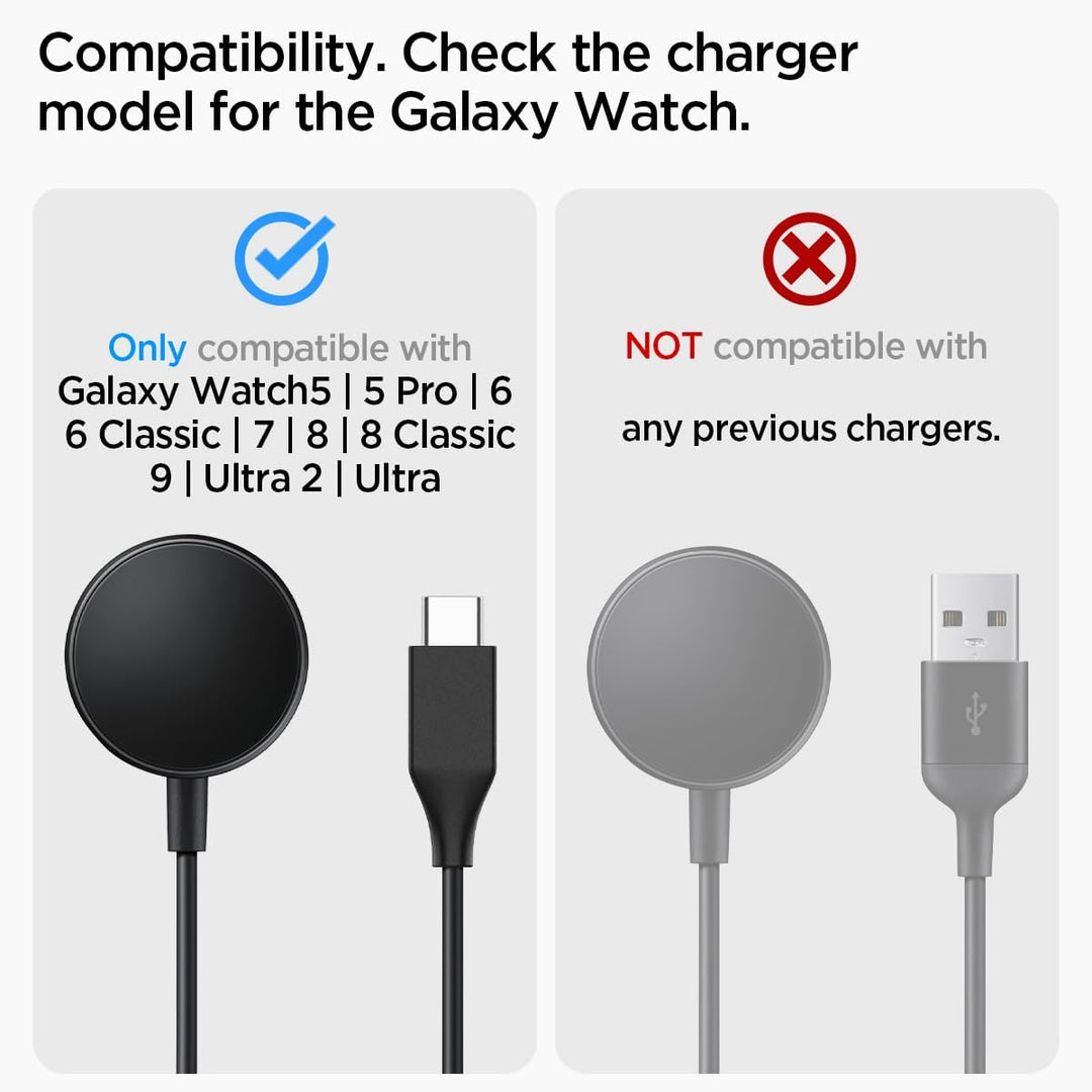 Spigen S353 Smartwatch Ladestation Ständer Dockingstation Kompatibel mit Galaxy Watch 8 Classic 46mm