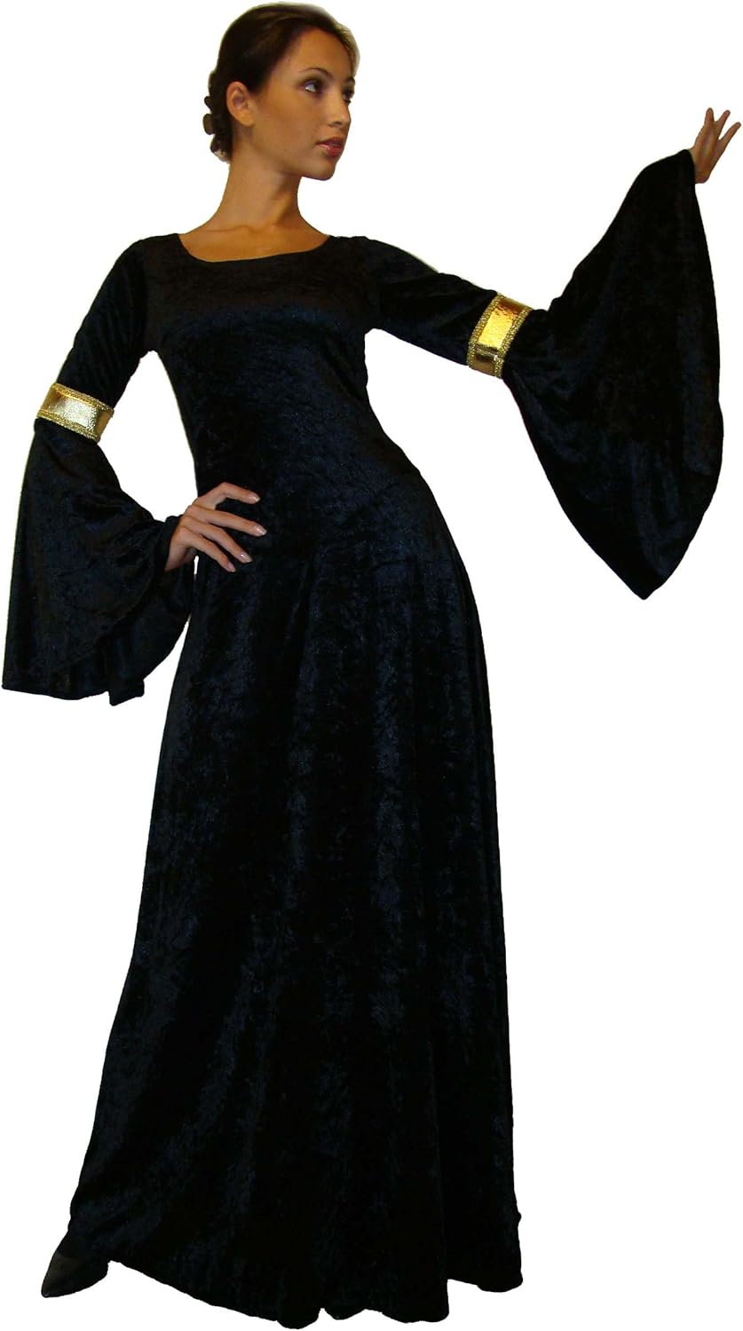 MAYLYNN 10923-M - Mittelalter Kostüm Elbentraum, Grösse S, schwarz, S