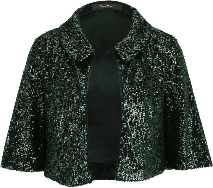 Vera Mont Damen Blazer 38 Dunkelgrün/Schwarz., 38 Dunkelgrün/Schwarz.