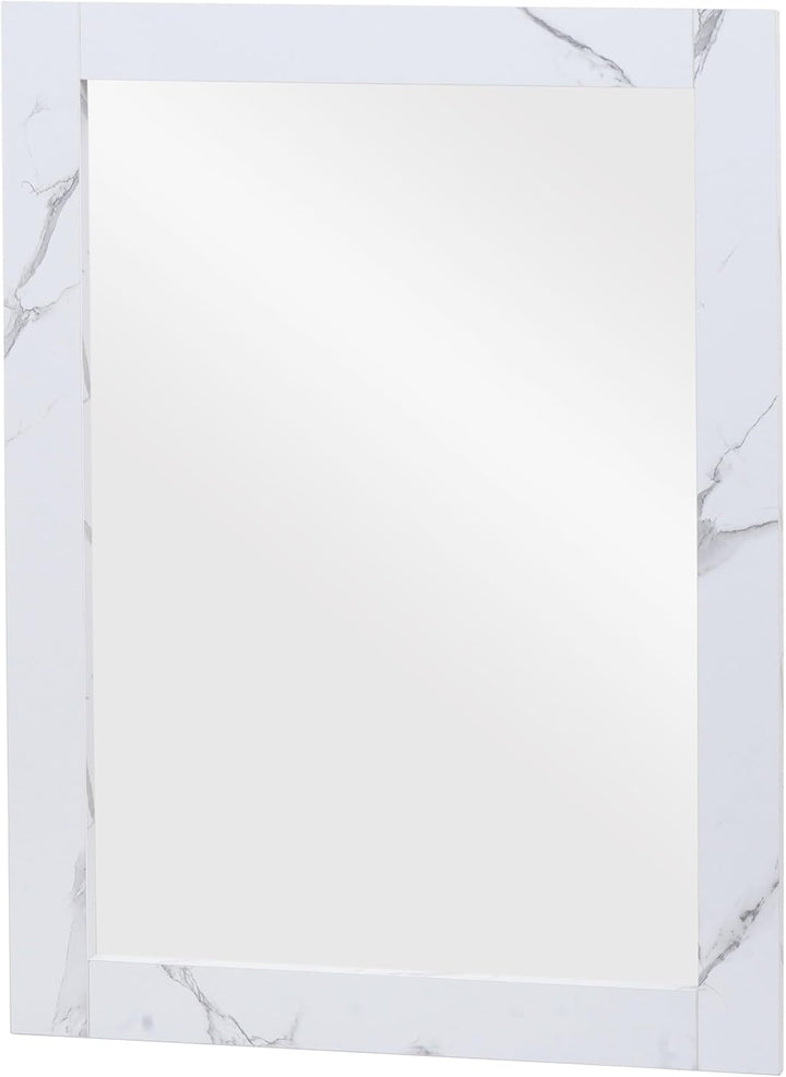 Mendler Wandspiegel HWC-L86, Badezimmer Badspiegel Spiegel Badmöbel, MVG-Zertifiziert 72x52cm - Marm