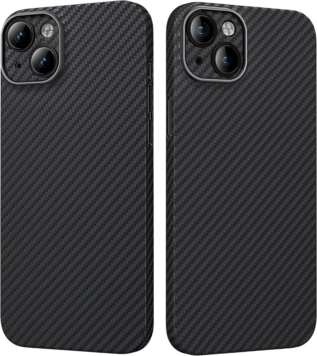 memumi Carbon Hülle für iPhone 15, 0,5 mm Superdünne, Hülle aus echter Aramidfaser [100% Aramidfaser