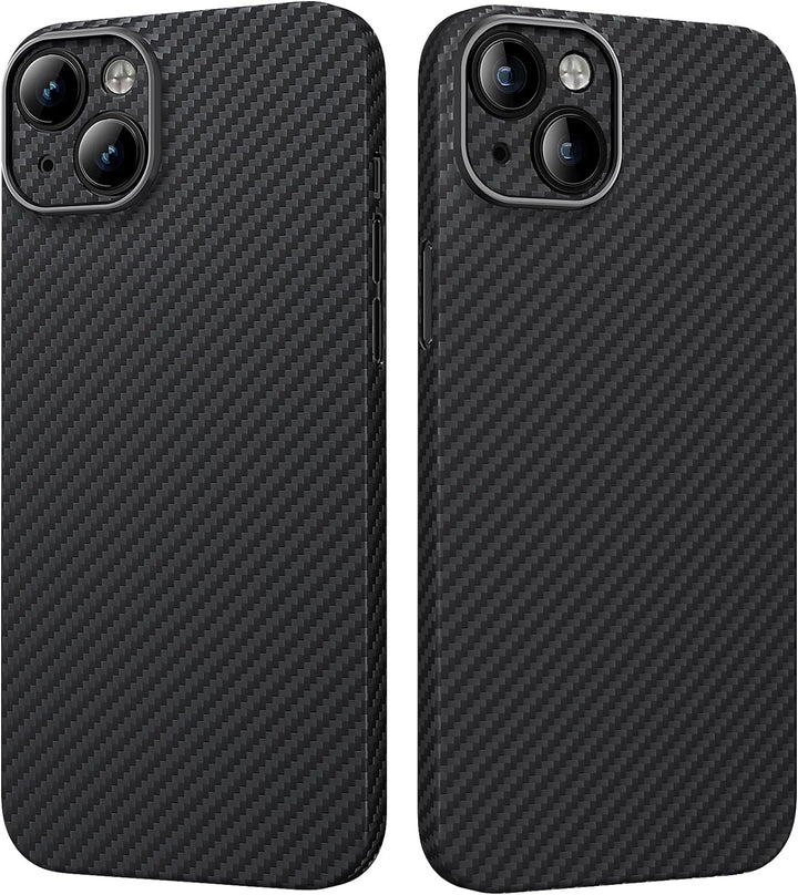 memumi Carbon Hülle für iPhone 15, 0,5 mm Superdünne, Hülle aus echter Aramidfaser [100% Aramidfaser