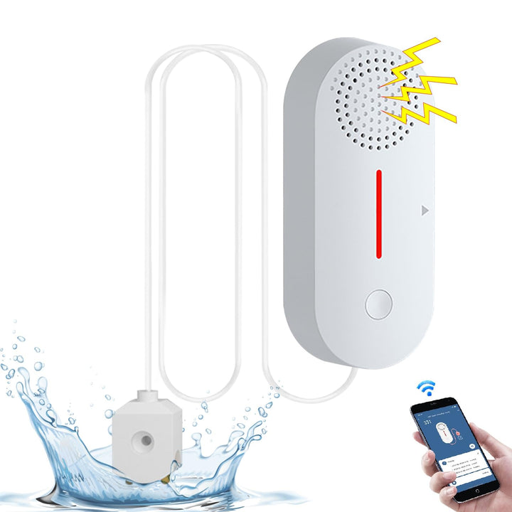Cuteefun Wassermelder, Wasserstandssensor WLAN, 100dB Lauter Wassersensor, Wasseralarm mit Fernüberw