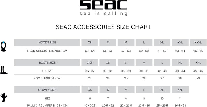 Seac PRO HD Diving Boots, Neopren Füssling für Geräteflossen XL, XL