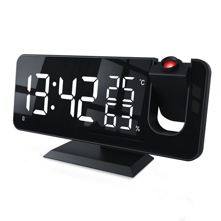 CSL - Wecker Digital Radiowecker mit 3 Stufen Bildschirmhelligkeit, Projektionswecker mit Temperatur