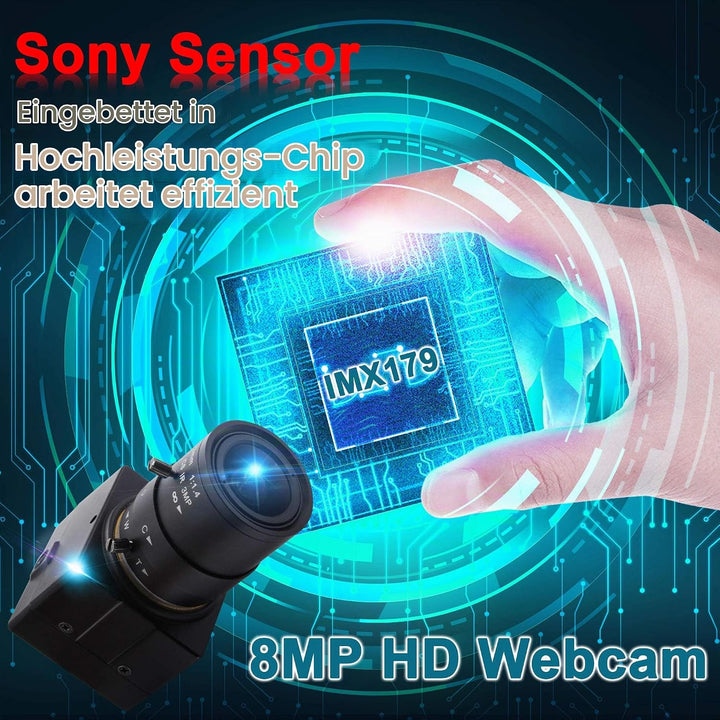 ELP 8 Megapixel Zoom Web Kamera IMX179 Sensor USB Kamera HD 2.8-12mm Variable Fokus Manuell Objektiv