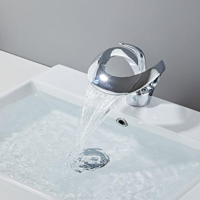 SJQKA Wasserhahn Bad Wasserfall Chrom,waschtischarmatur Wasserfall,Wasserhahn Bad Aus Erstklassigem
