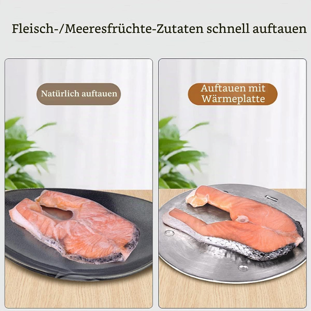 24cm Edelstahl Induktion Adapterplatte mit Abnehmbar Griff, Hitze Diffusor Induktions Platte Zwische